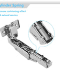 165 Degree Corner Cabinet Hinges 2 Pack Heavy Duty No Fuss Frameless Lazy Susan Cabinets Soft Close Hydraulic Concealed