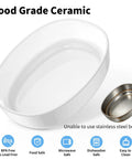 Food grade ceramic food bowl and stainless steel insert for RFID Enabled Cat Feeder With Collar Tag And No Fuss App Control, 4.6L Capacity