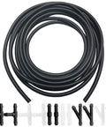 All In One Windshield Washer Hose Kit With 4 Meter Fluid Hose And 12 Connectors including T, Y, I shapes, for vehicle spray system.