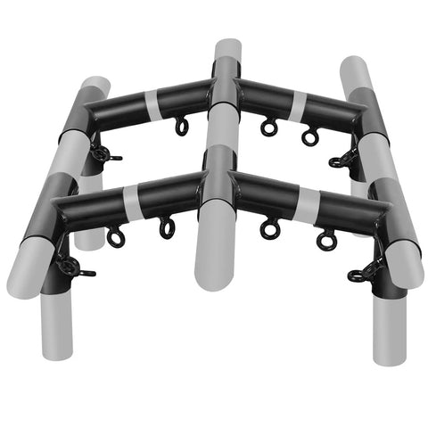 Heavy Duty 2 Inch Inner Diameter Gazebo Corner Bracket Fitting Kit With Welded Joints For Patio Canopy Carport Frame Connector Coupler 4 Legs Shelter Outdoor