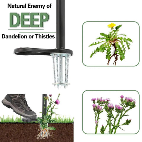 Back-Saving Stand Up Weeder With 37 Inch Handle For Root Removal No Bend Ergonomic Weed Puller For Gardens And Patios