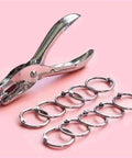 Metal Handheld Hole Puncher With 3Mm And 6Mm Circular Holes, Punches Up To 8 Sheets Of A4 Paper, Durable Steel Build, Portable Punch