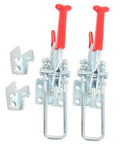 Pro Grade Toggle Latch Clamps 770lb Capacity 2 Pack For Industrial Gear Rustproof Easy Install Fasteners With Red Handles