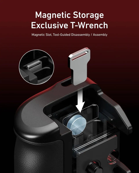 Metal Street Grip Kit For DJI Action 5 Pro 4 3 with T-Wrench and magnetic storage feature