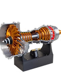 Turbofan Aircraft Engine Model Kit Trent 900 With Red LED Light Realistic See Through Shell Hands On STEM Toy For Adults Display