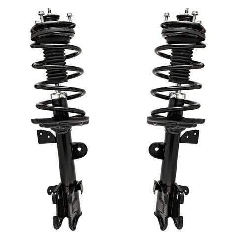 Front view of front struts with coil springs from 8 Piece Struts Shocks Kit For Honda Pilot 2009 2015 Upgrade