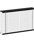 Two Pack Replacement Filter For 213 MERV 13 HVAC Furnace Filter Fits 213 Whole House Air Purifiers Models 1210 1620 2210 2216 3210 4200 20x25x4 Inches For Clean Air At Home, white layered fins with black frame.