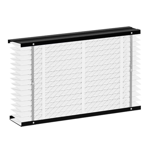 Two Pack Replacement Filter For 213 MERV 13 HVAC Furnace Filter Fits 213 Whole House Air Purifiers Models 1210 1620 2210 2216 3210 4200 20x25x4 Inches For Clean Air At Home, white layered fins with black frame.