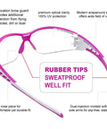 Ultra Lightweight Anti Fog Wrap Around Safety Glasses With Clear Lenses U6 ANSI Z87.1 Scratch Resistant Soft Touch
