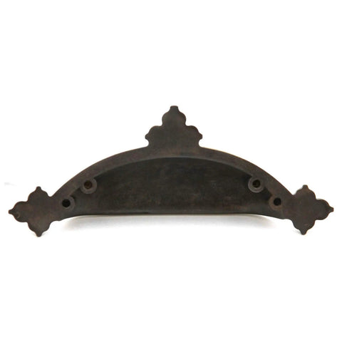 Spanish Gothic Cabinet Cup Pull In Dark Antique Copper Finish with unique vintage design for kitchen drawers