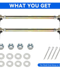 Tie Rod End Assembly For Raptor 350 YFM350 And Warrior 350 YFM350X ATV Beefed Up Steering For Rock Solid Control Replaces Worn Linkage To Stop Squeaks And Loose Steering Fits 1987 Through 2004 Warrior 350 And 2004 Through 2013 Raptor 350, 2-pack steel tie rod ends with hardware