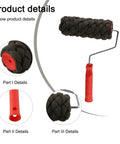 Top Shelf Textured Stone Finish Paint Roller With Sturdy Grip Handle And Super High Absorption Sponge Cover for detailed view.