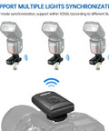 CT-16 Wireless Radio Flash Trigger Kit For Canon Nikon Pentax DSLRs, 433MHz Transmitter And Receiver, triggering multiple flashes