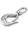 Built Tough Stainless Steel 304 Rotatable Clevis Chain Hook With 360 Degree Swivel, 2000lb Load Capacity, Hoist Slip Hook For Pallet Rack Safety And Lifting Chains, 304 stainless steel hook