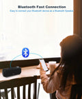 Person connecting phone to Bluetooth Speaker With FM Radio And 5 In 1 Music Player Bluetooth Streaming USB SD Card MP3 AUX