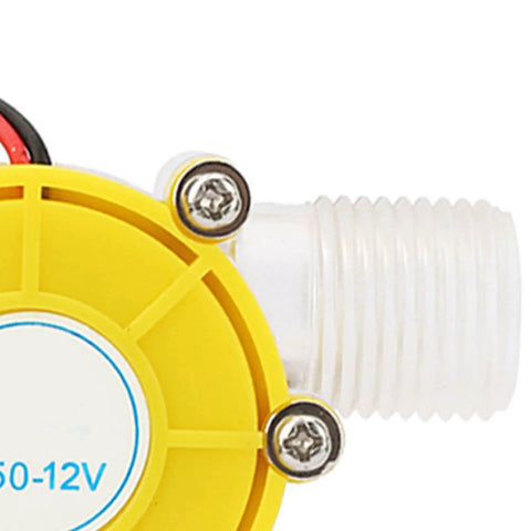 Close-up of the customizable micro hydro water generator, 12V DC turbine with solid build for off-grid DIY energy projects