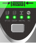 Close-up of LCD display interface on Gold Detector, SH201 Metal Detector Stud Finder Wall Scanner showing detection modes.