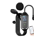 Portable EV Charger Featuring Blazing 3600W Quick Charge And Type One SAE J1772 Connector, black plug and cable, compact design.