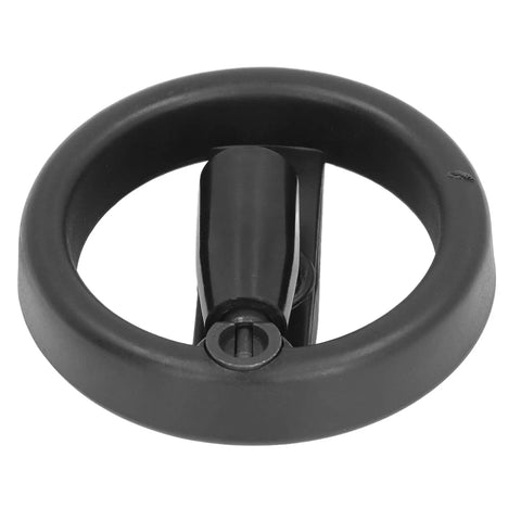 3.9 Inch Two Spoke Hand Wheel With Folding Revolving Handle For Milling Machines And Lathes Black Finish 12mm Center Bore