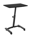 On Wheels Height Adjustable Laptop Desk For Home Office And Classroom Use, A Mobile Sit Stand Workstation With Locking Twist Knob