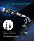 61 In 1 Precision Screwdriver Set With 57 Bits And Magnetic Extension Rod highlighting magnetic feature with screws attached