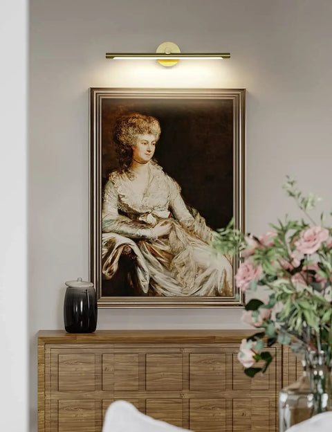Brass Picture Light For Paintings 24.21 Inch Slim Gallery Bar LED Artwork Lighting 14W (70W Eq), Hardwired, 3000K Warm White