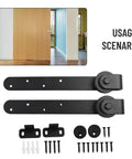 Full Extension Drawer Slides for Barn Door Hardware Kit With Top Mounted Rail And Hanging Track Steel Closet Roller For Single Door