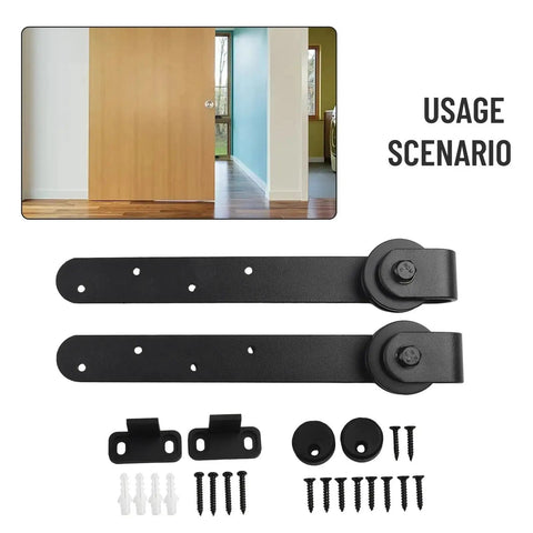 Full Extension Drawer Slides for Barn Door Hardware Kit With Top Mounted Rail And Hanging Track Steel Closet Roller For Single Door
