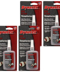4 pack of Red Hi Temp Threadlocker 1.22 Oz Bottle For Locking Bolts Up To 450 F Medium High Strength Anaerobic Adhesive