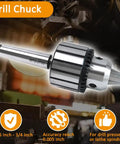 Heavy Duty MT2 Drill Chuck Assembly With Half Inch Capacity For Lathe Tailstock And Precision Shops Made Tough to handle any daily grind job ready with key
