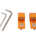 Heavy Duty 2 Pack Aluminum Tiger Claw Clamps With Serrated Grip Hold T Slot Workbench For 3018 Pro Ultra CNC Router, includes two clamps and hex keys.