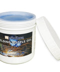 16 oz container of Anti Spatter Welding Nozzle Gel For MIG Torch, open lid, shows protective film gel.