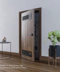 Airframe T7 White 17 Inch High Airflow AV Gear Cooling Fan System With Programmable Thermostat installed in a wooden enclosure