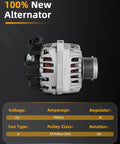 Image of Alternator 12V 90Amp S4 Pulley Fit Hyundai Elantra 2011 2017 Elantra Coupe with voltage and amperage details displayed.