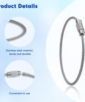 Beefy 12 Pcs Wire Keychain Cable Stainless Steel Loops Key Ring 2mm Coated Key Chain 6 Inch Keychain showcasing durability
