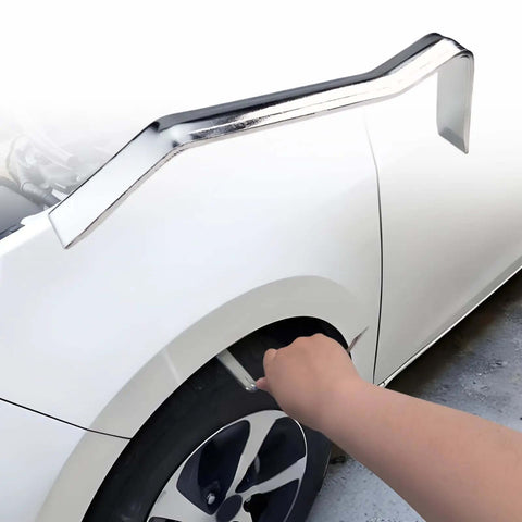 Using Go To Metal Offset Brake Spoon Tool For Auto Repair Built Tough Universal Brake Adjusting Tool on car wheel