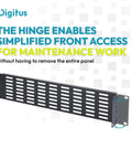 Slick 19 Inch 2U Rack Mount Blank Panel With Hinged Design And Killer Ventilation Slits For Smooth Server Cabinet Airflow.