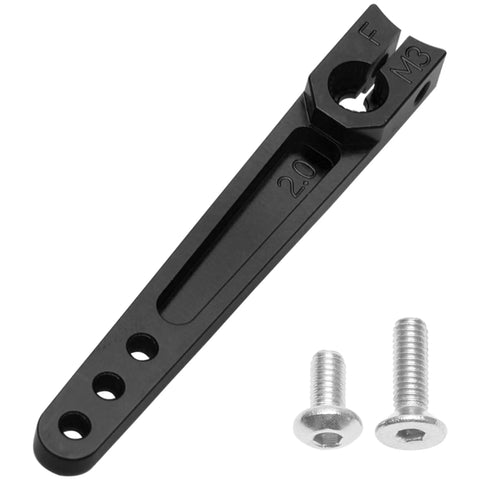 Three Pack 25T Aluminum Servo Arms Horns for RC Crawlers, Cars, Planes and Boats, Fits Futaba Hitec Savox Power HD Xcore, Black, 2 Inch Length