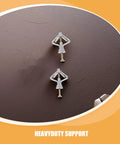 Heavy Duty Drywall Anchors And Screws Kit with steel butterfly anchors in brown wall installation