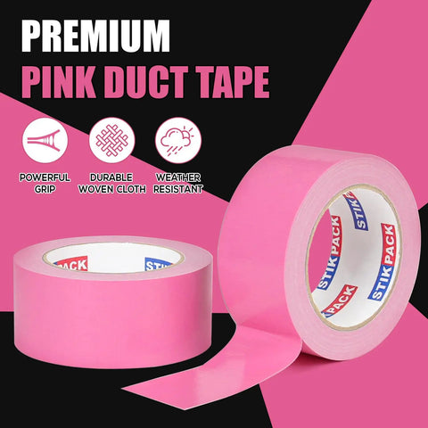 Pink Duct Tape Heavy Duty 2 Roll Set, 9 Mil Thick, 2 Inch By 25 Yards Each, Waterproof No Residue Tear By Hand Tape Built For Indoor And Outdoor Fixes, Flexible Adhesive For Quick DIY Jobs, Tough As Nails. Two pink duct tape rolls