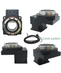 No Nonsense Cnc Hollow Rotary Table With Nema17 Stepper Motor And Tight Gear Reducer showing limit switch and rotary assembly.