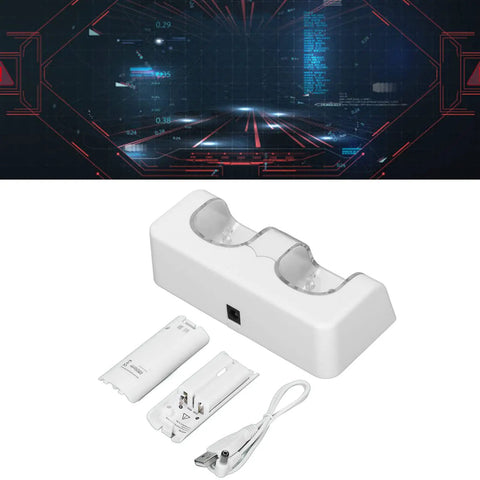 Dual Controller Charging Dock With 2800mAh Battery Pack, Fast Charge Station, Plug And Play Setup, Portable ABS Stand kit