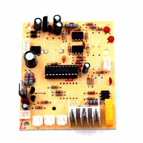 Top view of 12V DC Relay Control Board With Digital Display For Desoldering ICs And Heat Gun, 858D Style Temperature Controller