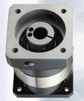 PLF120 High Precision Planetary Gearbox Reducer Featuring Dead Nuts Accurate Seven Arcmin Backlash And Rock Solid Build For 130 Frame AC Servo Motors With Twenty Two Millimeter Shaft, showing top view of sturdy design.