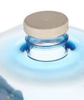 Close-up of 3-Gallon BPA-Free Water Storage Container With Screw-On Cap showing blue plastic material for home use or emergency prep