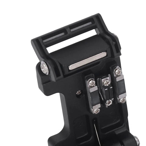 Locadence Optical Fiber Cleaver High Precision Fiber Optic Cutter Machine showing sharp scoring profile and automatic blade return feature.