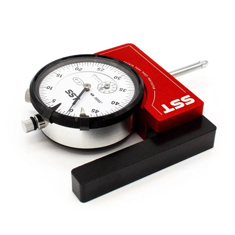 Lathe Tool Post Indicator For Fast Precise Setup And Centering In 3 Jaw And 4 Jaw Chucks Durable Aluminum Housing Built To Last With Accurate Readouts And A 5 Year Warranty For Machinists And Gearheads, red aluminum dial indicator