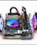 Open Chassis Stackable PC Case With Transparent Acrylic Design For Heat Dissipation, Fits ATX MATX ITX Motherboards