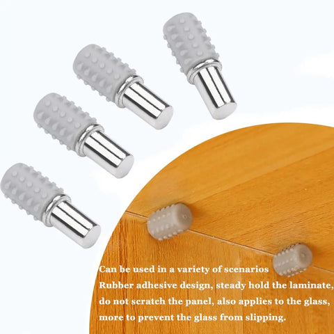 Heavy Duty 30 Pack Locking Cabinet Shelf Pins deliver dead sure hold and zero hang ups on 6 millimeter holes in gray finish.