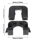Heavy Duty Car Parcel Shelf Clip For Focus And Fiesta, Keeps Your Luggage Snug And Secure, No Wobble Load Cover Clip Mount, Pivots And String Holder For Trunk Organization, Fits Fiesta Mk7 Mk8 And Focus Models, Durable Automotive Storage Accessory, black clip with dimensions 34mm x 27mm x 25mm shown.